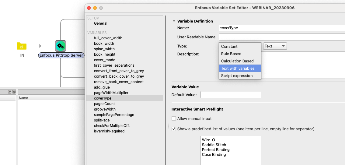 Variables switch