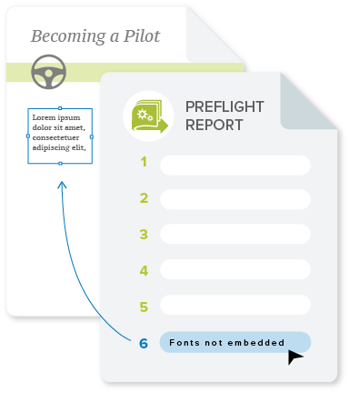automated PDF preflight report