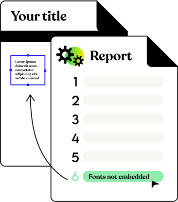 relatório de prova de pré-impressão automatizado em PDF